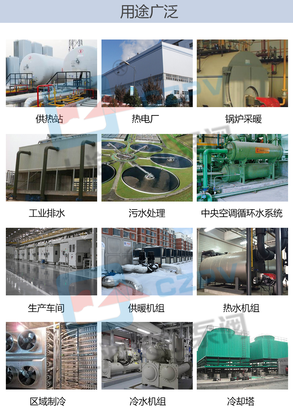 PBG型屏蔽式管道離心循環(huán)水泵產(chǎn)品用途圖片
